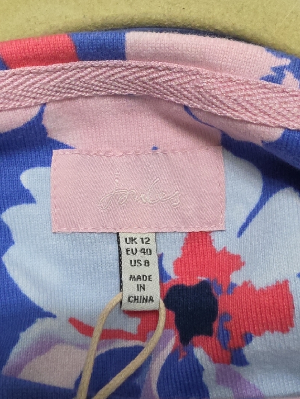 NWOT - Joules Floral Sleeveless Shift Dress 100%Cotton - Size 8 - Picture 2 of 7